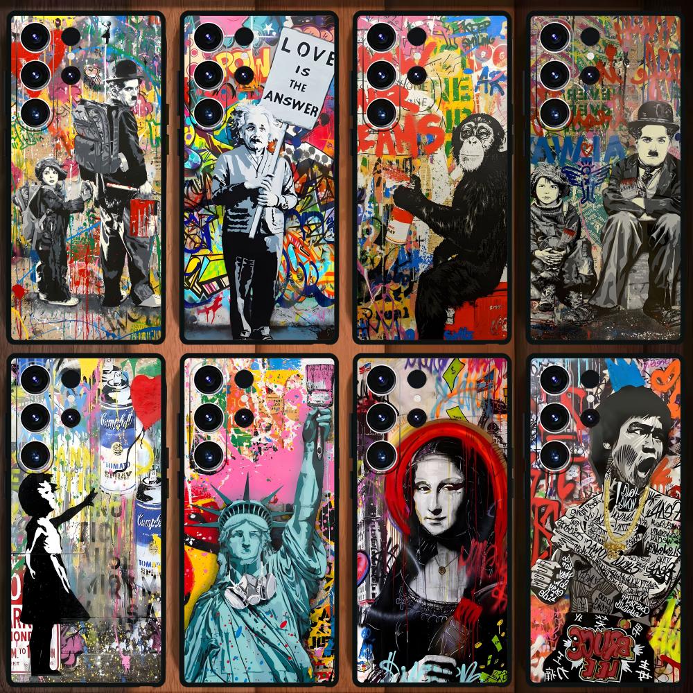 Phone Cases Samsung - Banksy Graffiti Art Phone Case For