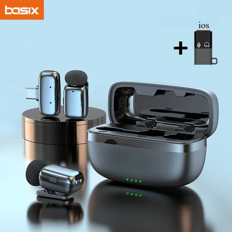 Phone Cases Video - Wireless Lavalier Microphone Set with Charging