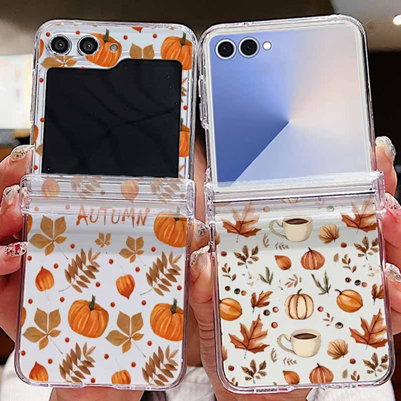Phone Cases Z Flip 7 - Autumn Maple Leaf Pattern Phone Case