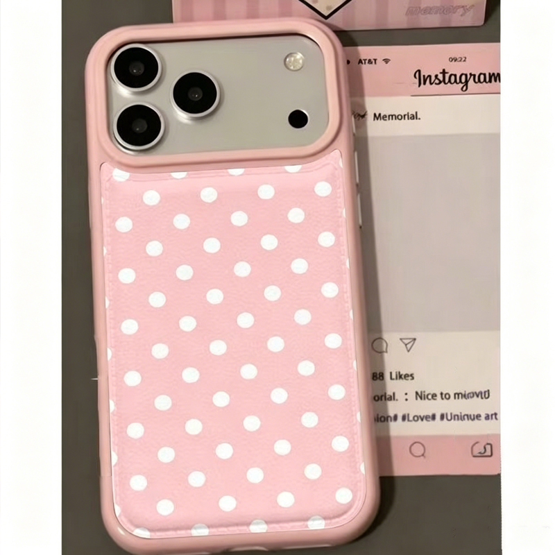 Phone Cases Polka Dot - Ins Korean Trendy Cute Pink Polka