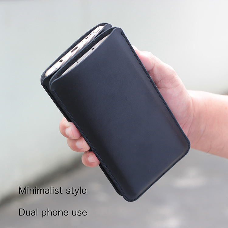 Phone Cases Com - Extremely simple Double phone Straight leather