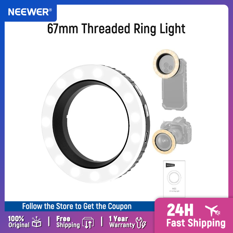 Phone Cases Video - NEEWER Basics 67mm Threaded Ring Light