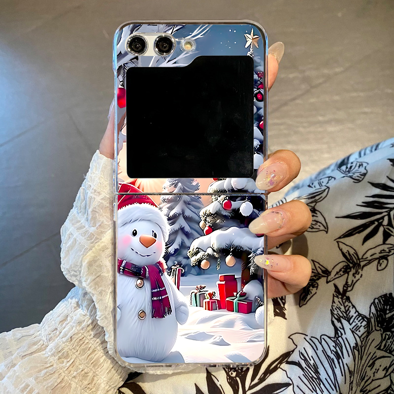 Phone Cases Z Fold 5 - Christmas Snowman Elk Phone Case For