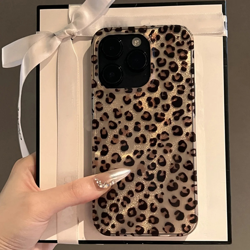 Phone Cases Dior - Cute Leopard Print Clear Phone Case