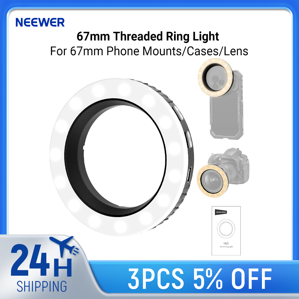 Phone Cases Video - NEEWER Basics 67mm Threaded Ring Light