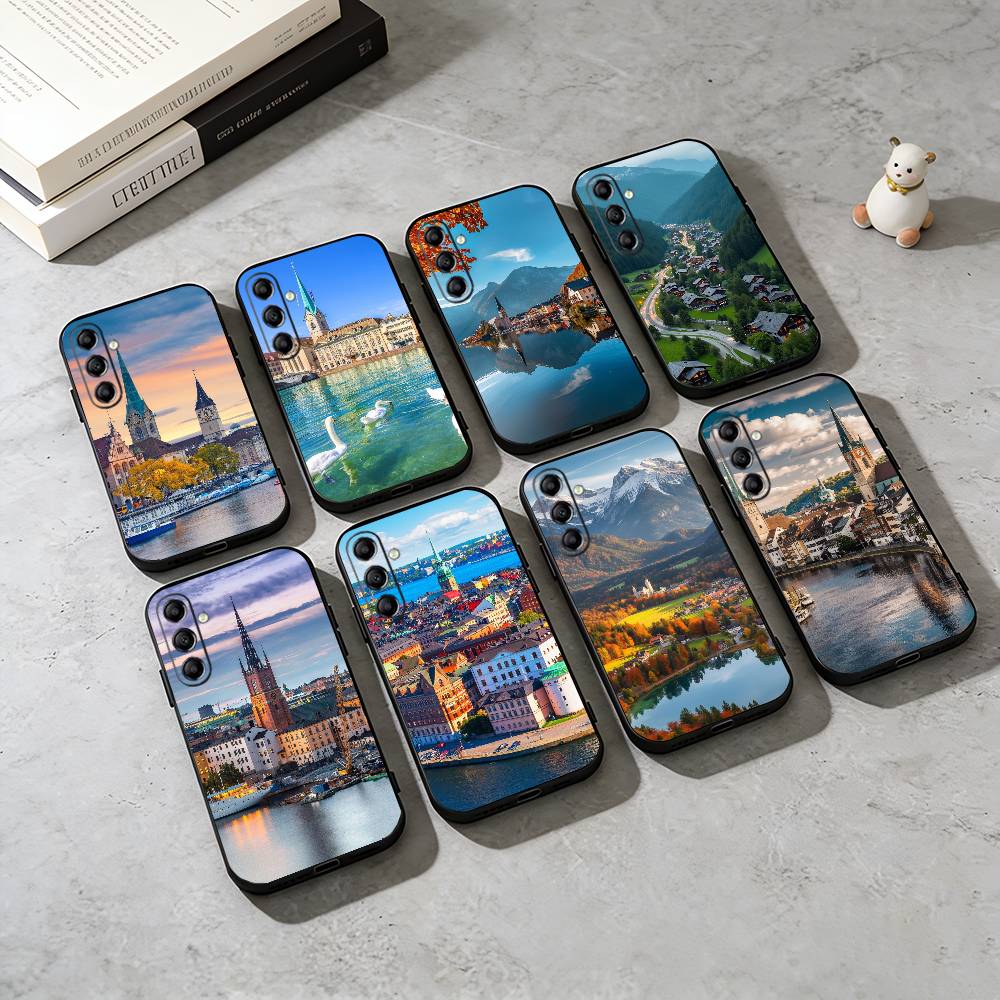 Zurich Phone Cases - Zurich Inspired Phone Case Black Silicone