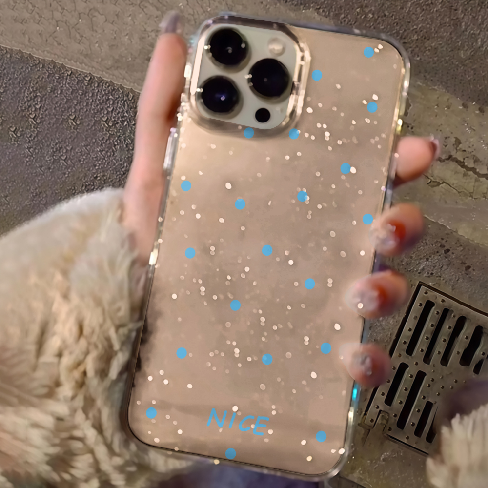 Phone Cases Polka Dot - Luxury Simple Polka Dots Clear Glitter