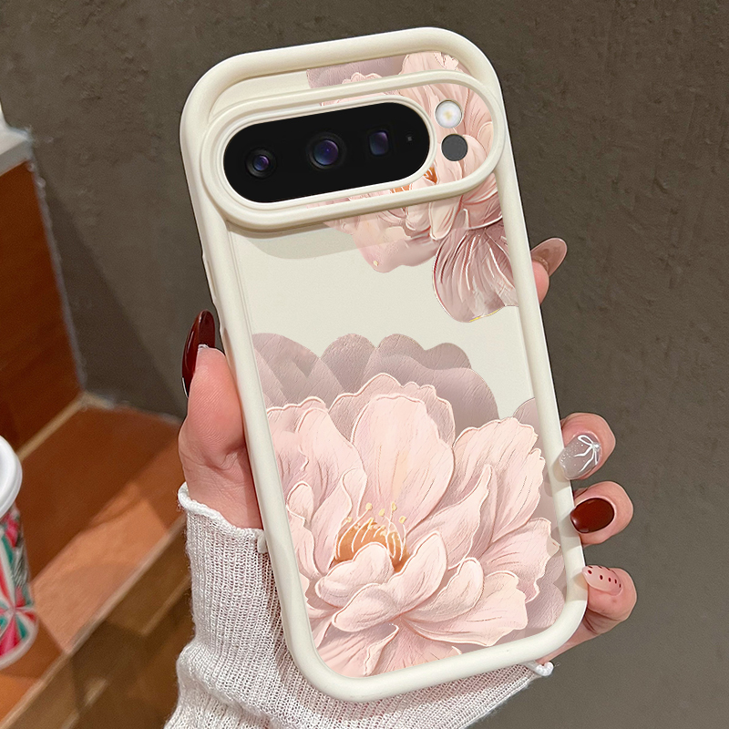 Phone Cases Pixel 9A - Pink Flowers Patterned Soft TPU Phone