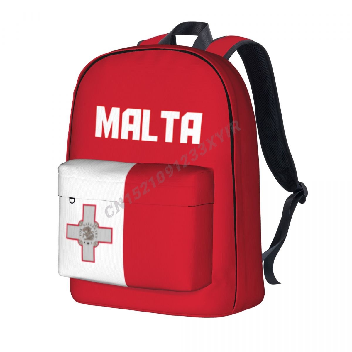 Phone Cases Malta - Unisex Backpack Malta Flag Maltese Stitch