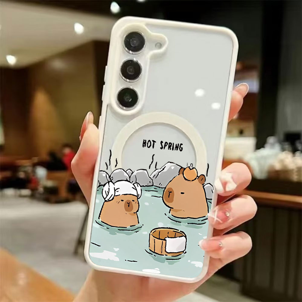Phone Cases Samsung - Color Transparent Magnetic Phone Case For