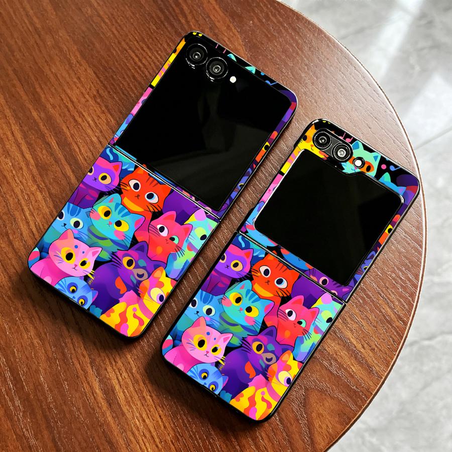 Phone Cases Z Flip 7 - Full Cover Cat Phone Cover Case