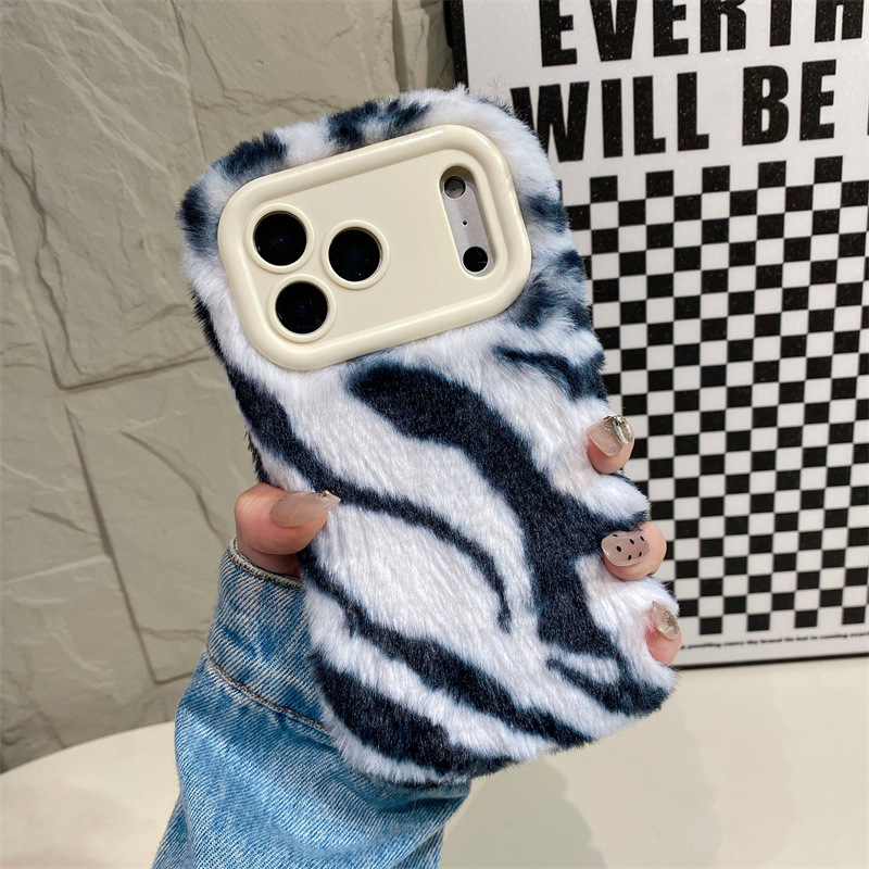 Luxury Zebra Pattern Fluffy Pl - огляд і ціна Phone Cases Iphone 17 Pro
