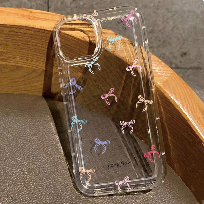 Colorful Bow Print Clear Case  - огляд і ціна Phone Cases Dior