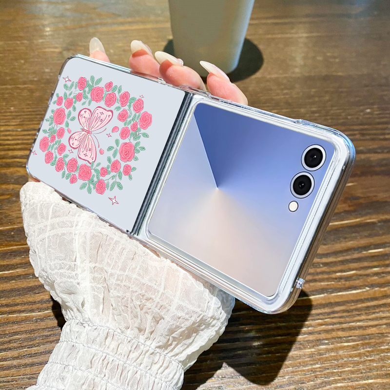 Pink Flowers Pattern Phone Cas - огляд і ціна Phone Cases Z Flip 7