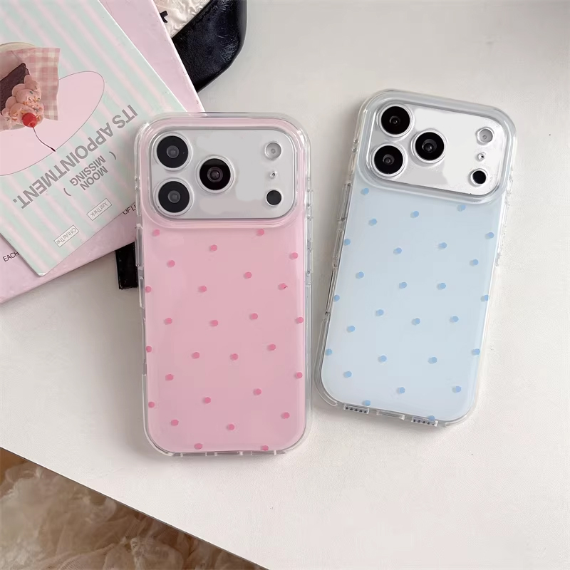 Korean Ins Girl Simple Blue Pi - огляд і ціна Phone Cases Polka Dot