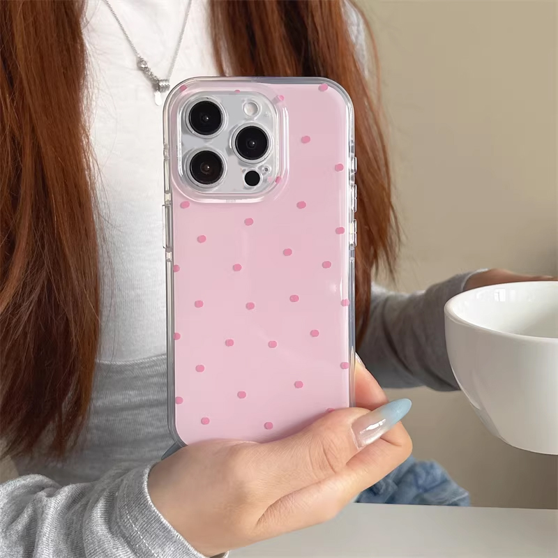 Korean Ins Girl Simple Blue Pi - огляд і ціна Phone Cases Polka Dot