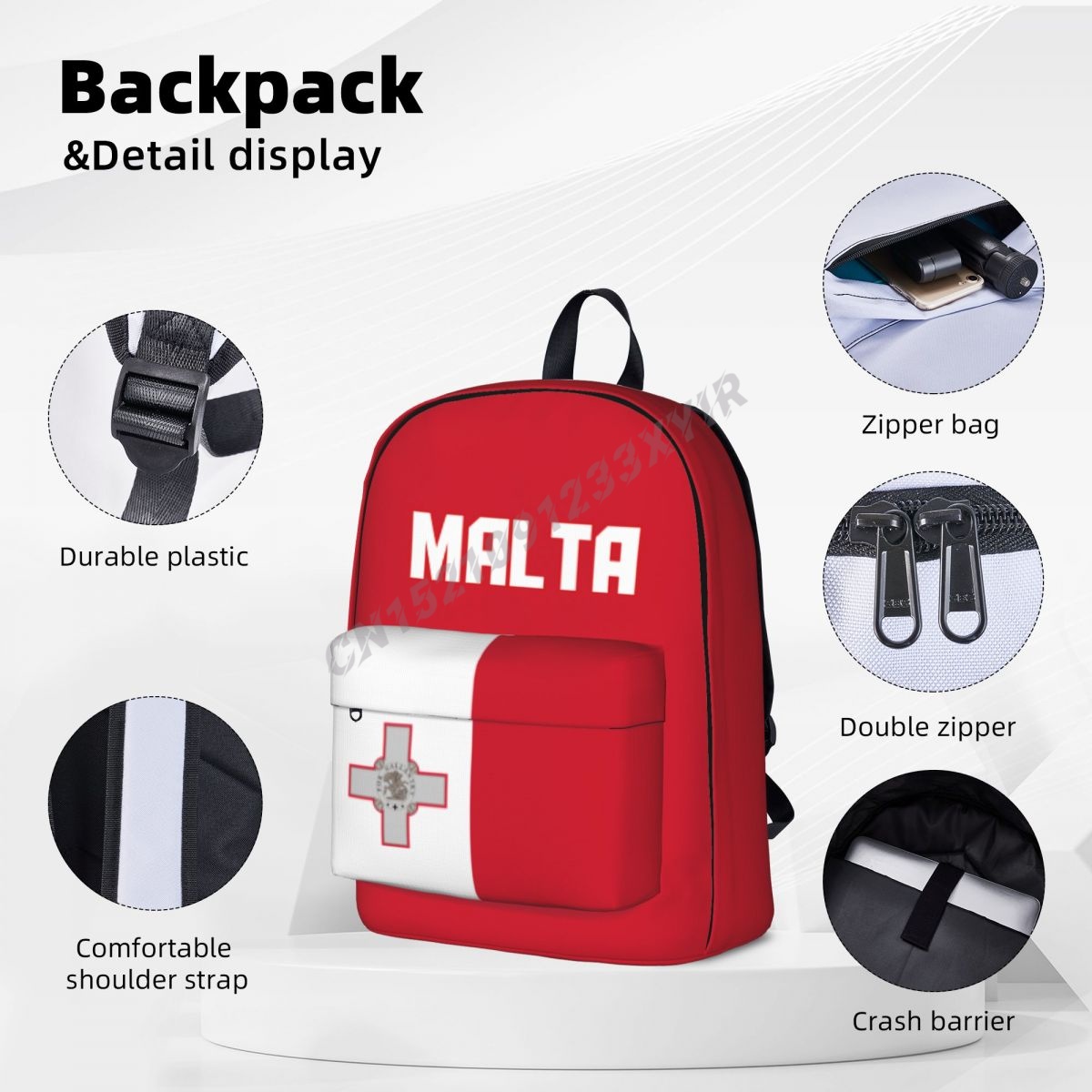 Unisex Backpack Malta Flag Mal - огляд і ціна Phone Cases Malta