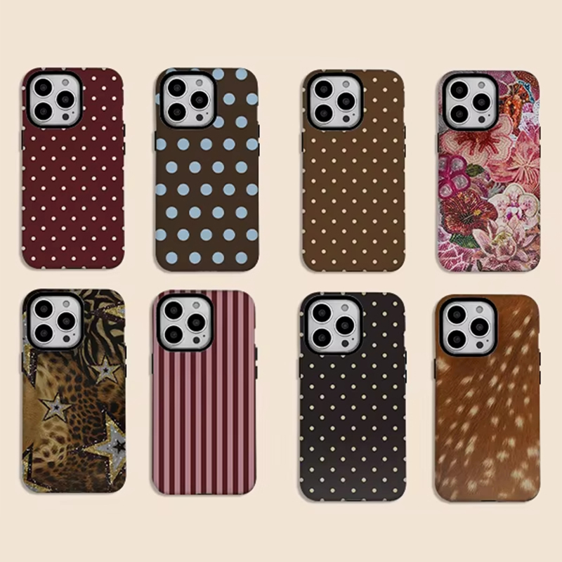 Stylish Polka Dots Stripes Ret - огляд і ціна Phone Cases Polka Dot