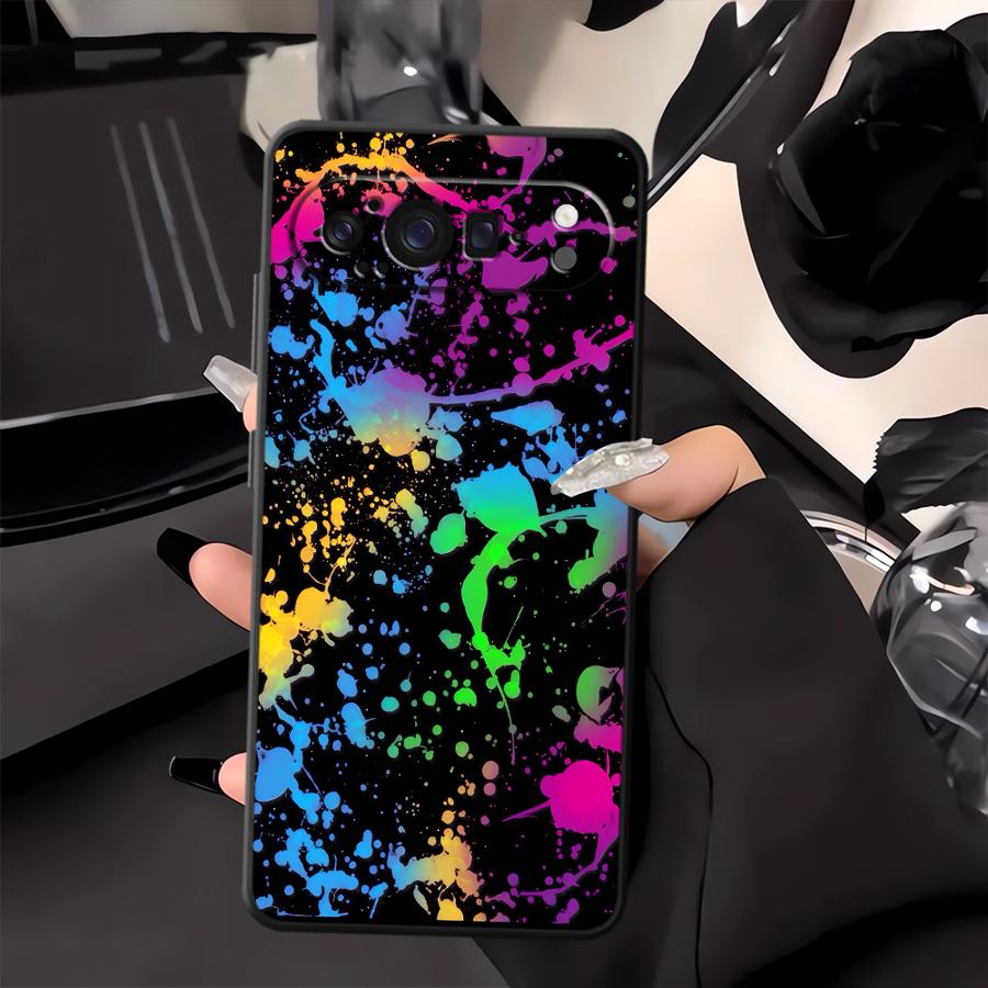 Rainbow Paint Splatters Funda  - огляд і ціна Phone Cases Pixel 9A