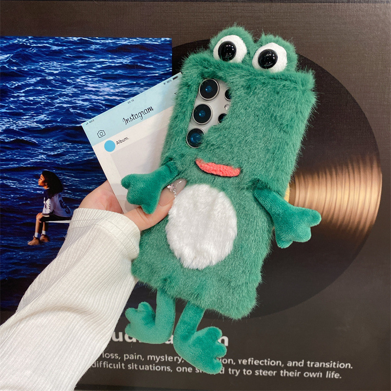 Plush Frog Phone Case, Cute Gr - огляд і ціна Phone Cases Samsung